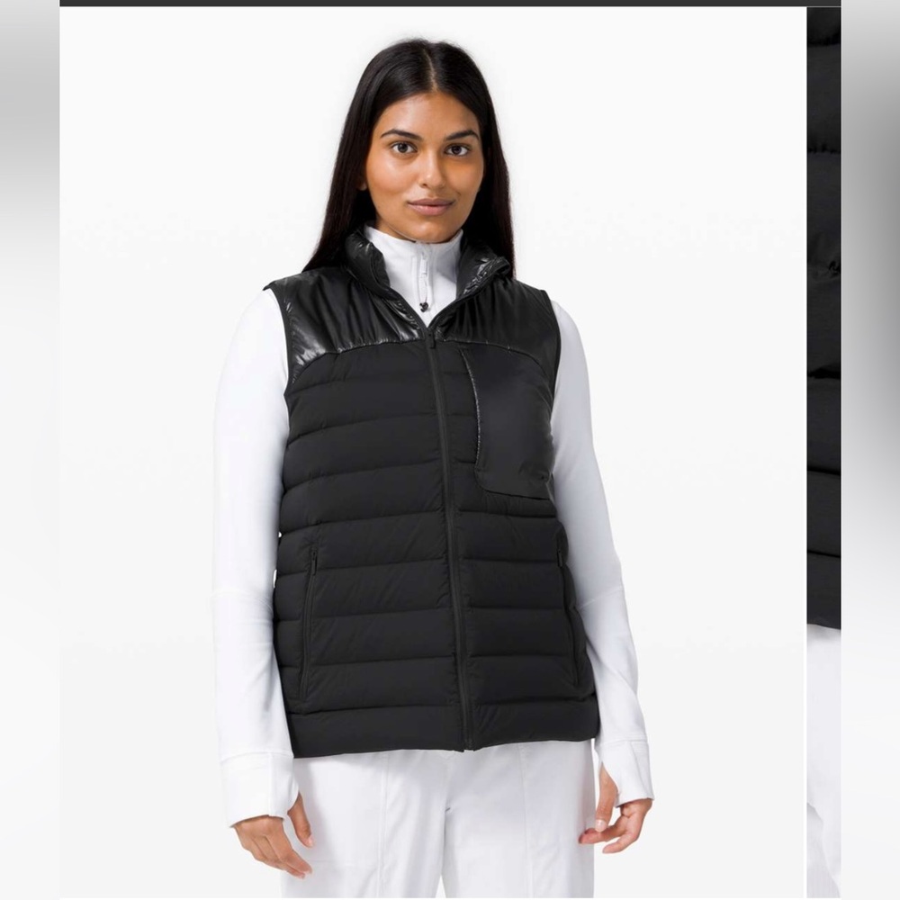 🔥DOWN VEST 🔥LULULEMON Black Goose women’s Navigation sz4 NWT price firm!